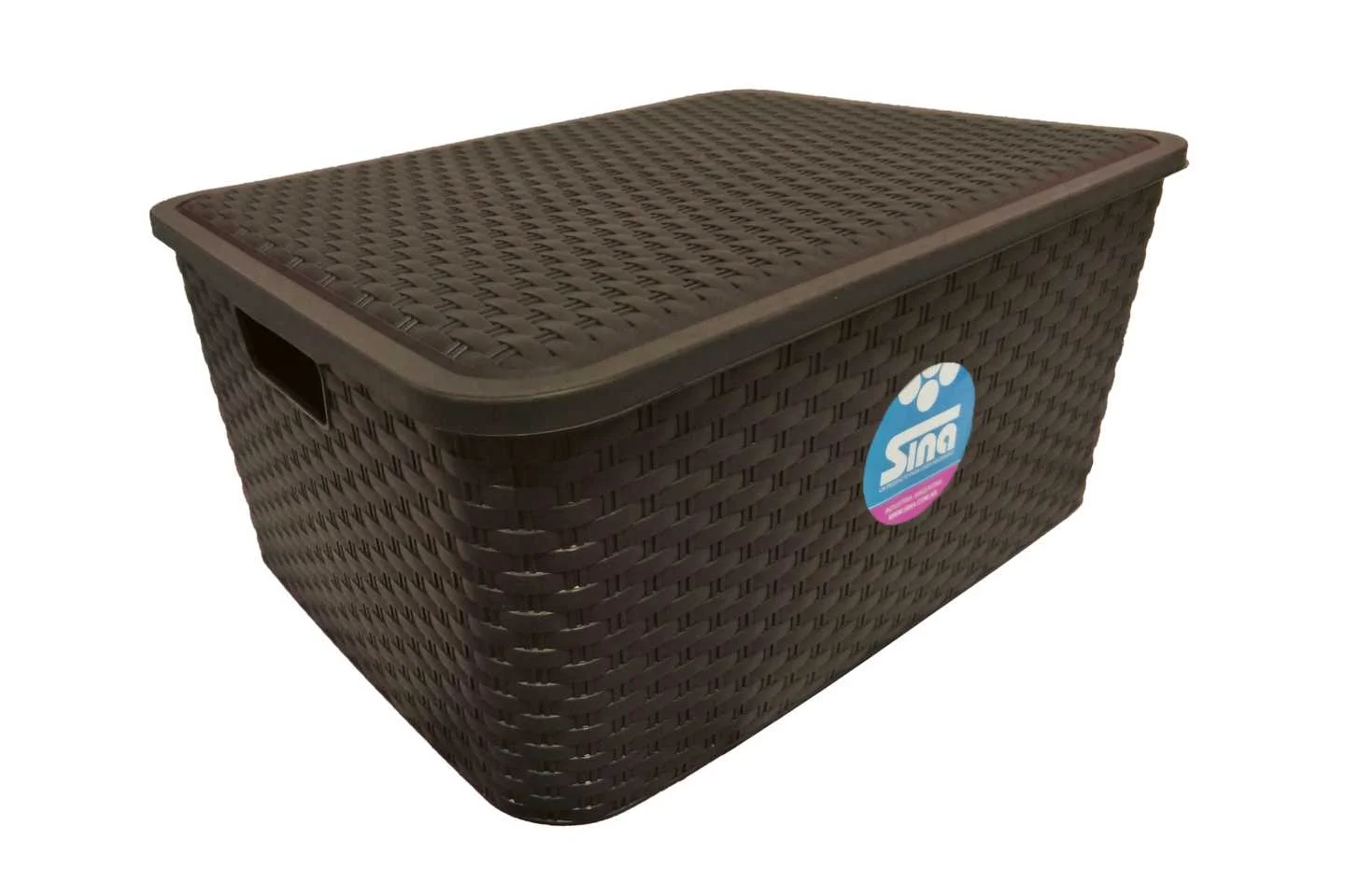 CAJA PLASTICA MEDIANA DISEÑO PETATE Q59